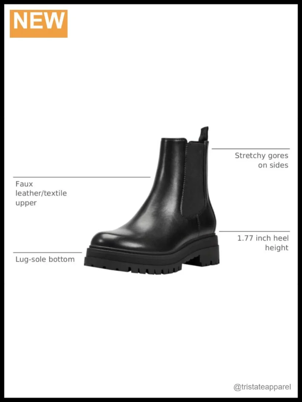Marc Fisher Women's Ankle Booties Faux Leather Pull-On Lug Sole